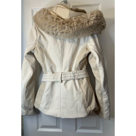 Oysho Womens Ski Jacket Coat Sz S Small Cream White Fitted Hooded 0285/626 NWT - Picture 8 of 8